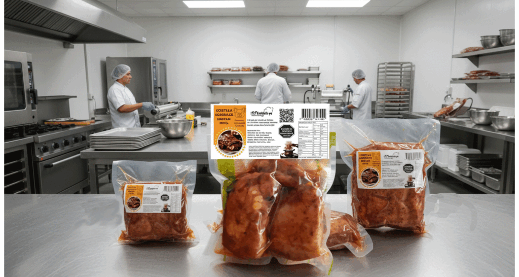 Costillas de cerdo agridulces artesanales listas para calentar y comer